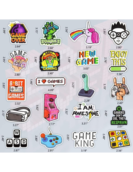Pegatinas de Juego DETICKERS 50 PCS Vinilo Impermeables Pegatinas de Juego DETICKERS 50 PCS Vinilo Impermeables