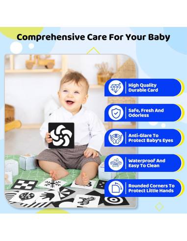 Juguetes de Alto Contraste AJsupojouet para Bebés 0-6 Meses