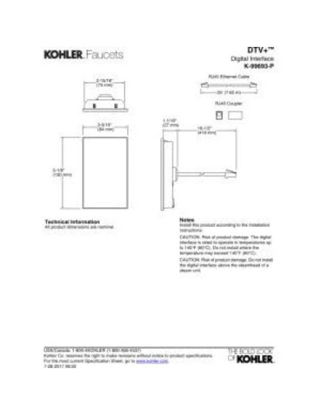 Interfaz Digital de Ducha Táctil KOHLER DTV+ Negro Interfaz Digital de Ducha Táctil KOHLER DTV+ Negro