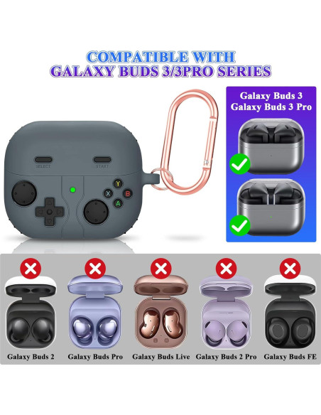 Funda de Silicona OneNine para Samsung Galaxy Buds 3 Pro - Gris Oscuro Funda de Silicona OneNine para Samsung Galaxy Buds 3 Pro - Gris Oscuro