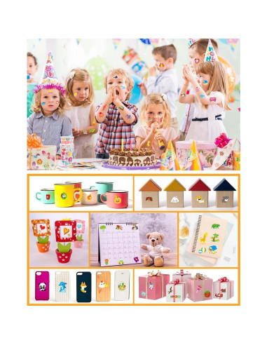 Pegatinas Puffy FNGEEN 3D para Niños - 24 Hojas Variadas
