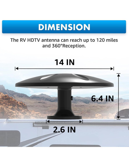Antena de TV Exterior DTB RV2 360 Omni-Direccional 1.74kg Antena de TV Exterior DTB RV2 360 Omni-Direccional 1.74kg