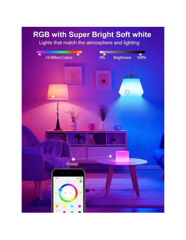 Bombillas Inteligentes iLC LED 13W RGB 2700K (Paquete de 4)