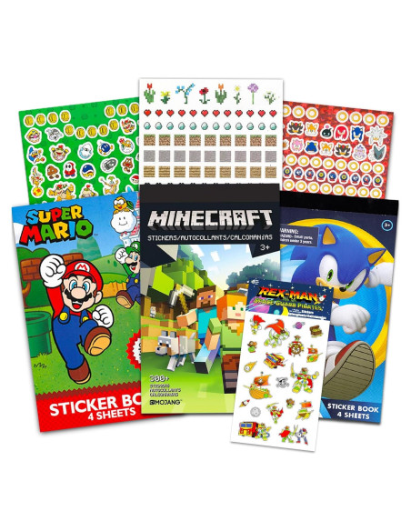 Pegatinas de Videojuegos Nintendo - Mario, Sonic, Minecraft - 700 Pzas Pegatinas de Videojuegos Nintendo - Mario, Sonic, Minecraft - 700 Pzas