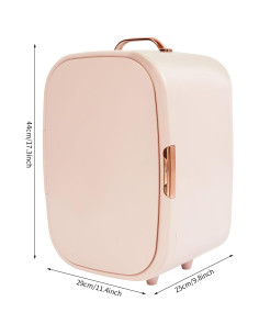 Refrigerador Cosmético KONGKUNI 12L Rosa Portátil Frío y Caliente 2