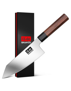 Cuchillo de Chef SHAN ZU 15.24 cm Acero Japonés Mango Madera