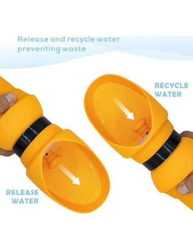 Botella de Agua Plegable para Perros BAOLAI 550ML Naranja