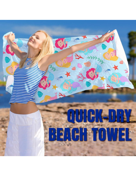 Toalla de Playa MaciRept Sirena Azul 76.2 x 152.4 cm Microfibra Toalla de Playa MaciRept Sirena Azul 76.2 x 152.4 cm Microfibra