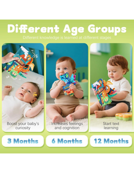 Libros Suaves para Bebés 0-12 Meses - Juguetes Interactivos Libros Suaves para Bebés 0-12 Meses - Juguetes Interactivos