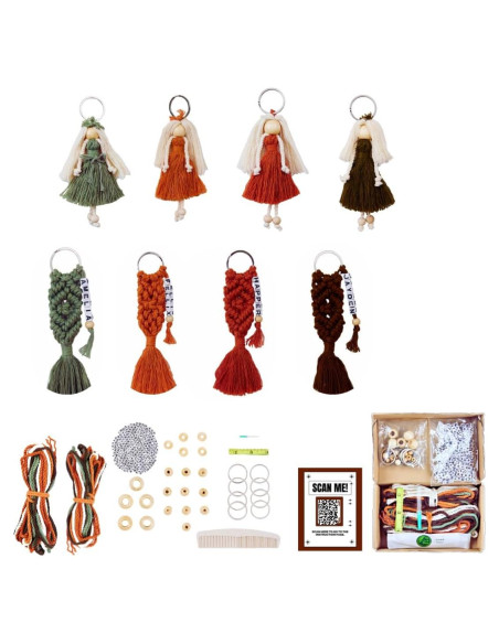 Kit de Llavero de Macramé Miracle K para Principiantes - 10 Piezas Kit de Llavero de Macramé Miracle K para Principiantes - 10 Piezas