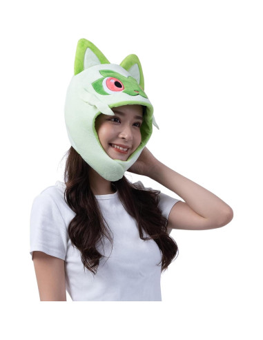 Gorro Kigurumi SAZAC Pokemon Sprigatito para Adultos - Cálido y Acogedor