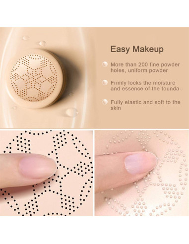 Base de Maquillaje CC NUIBO 21 mL con Esponja Hidratante