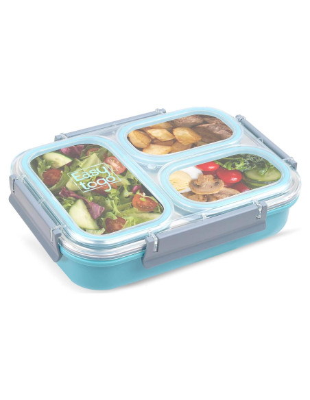 Caja Bento Acero Inoxidable Easy Togo 3 Compartimentos 1.13L Azul Caja Bento Acero Inoxidable Easy Togo 3 Compartimentos 1.13L Azul
