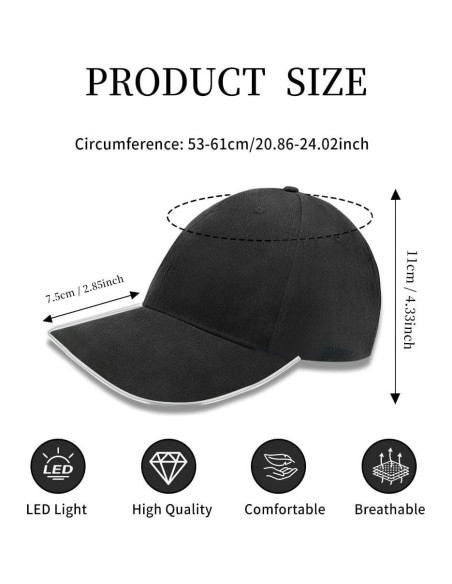 Gorra LED JIGUOOR Multicolor Ajustable para Fiesta y Eventos Gorra LED JIGUOOR Multicolor Ajustable para Fiesta y Eventos