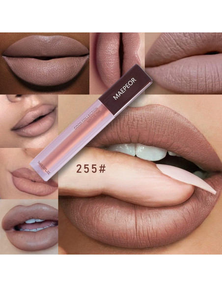 Set de Labiales Líquidos Mate MAEPEOR 5 Colores Alta Pigmentación Set de Labiales Líquidos Mate MAEPEOR 5 Colores Alta Pigmentación