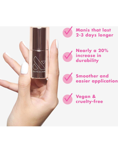 Base para Uñas Olive & June | Aumenta Durabilidad 20% | 15-Free