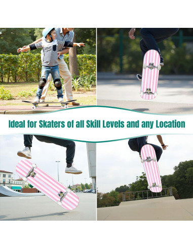 Patineta Completa UHMLTCRBOD Floral 78.74 cm 7 Capas Arce