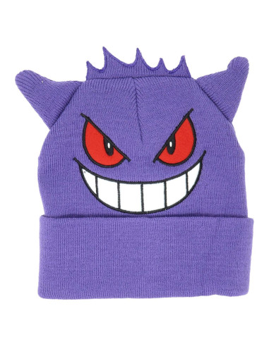 Gorra Beanie Bordada Bioworld Pokémon Gengar Morado