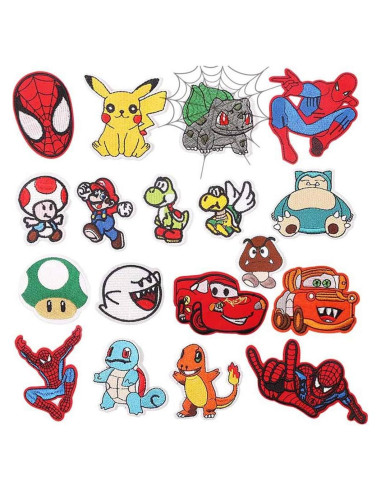 18 Parches Decorativos Nuguri para Planchar y Coser - Multicolor