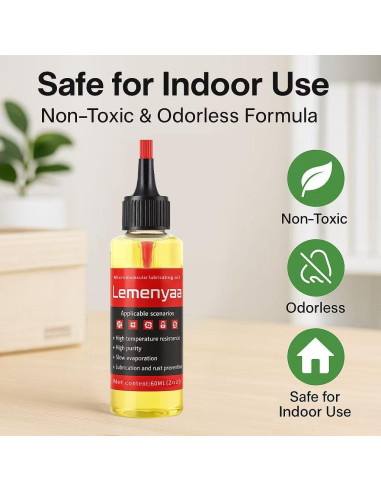 Lubricante de Silicona Lemenyaa 60ml para Bisagras y Cerraduras