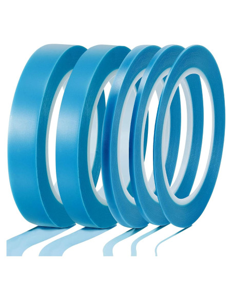 5 Rollos de Cinta de Vinilo Enmascarar Automotriz 33m Azul 5 Rollos de Cinta de Vinilo Enmascarar Automotriz 33m Azul