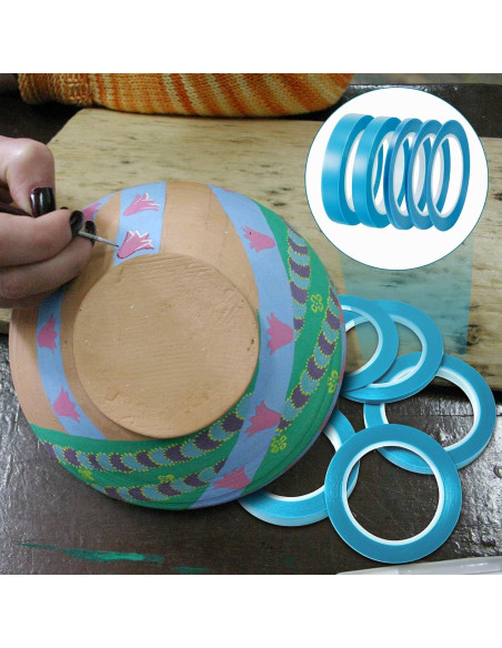 5 Rollos de Cinta de Vinilo Enmascarar Automotriz 33m Azul 5 Rollos de Cinta de Vinilo Enmascarar Automotriz 33m Azul