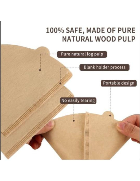 Filtros de café PADELE 300 unidades tamaño 02 papel natural Filtros de café PADELE 300 unidades tamaño 02 papel natural