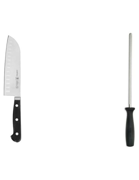 Cuchillo Santoku HENCKELS Classic 17.78 cm + Acero Afilado 22.86 cm Cuchillo Santoku HENCKELS Classic 17.78 cm + Acero Afilado 22.86 cm