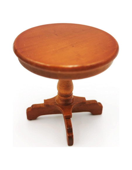 Mesa Miniatura Redonda de Madera SXFSE para Casa de Muñecas Mesa Miniatura Redonda de Madera SXFSE para Casa de Muñecas