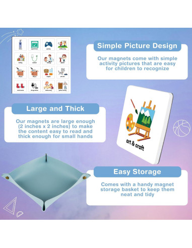 Joyreal Programa Visual Magnético para Niños - Tabla de Rutinas y Tareas