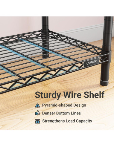 Armario Portátil Rack de Ropa VIPEK V5 403.7 kg Negro