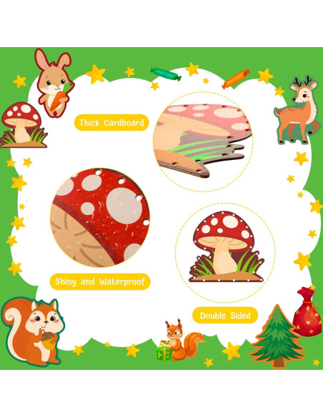 10 Tarjetas de Enhebrado Animales del Bosque Pajean 15x15cm 10 Tarjetas de Enhebrado Animales del Bosque Pajean 15x15cm