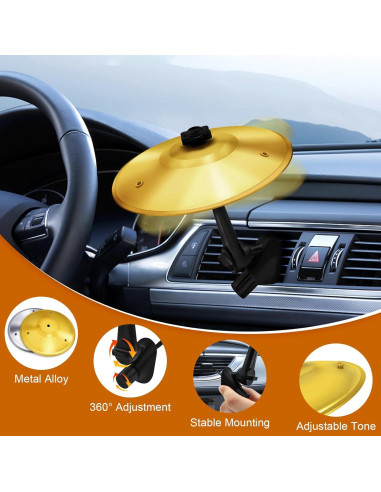 Platillos de Coche Syryia CP-1 - 2 Pcs Oro y Plata, Sin Herramientas