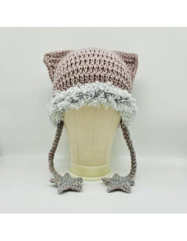 Gorro Beanie Gato Dicusph Tejido Negro Verde para Mujeres