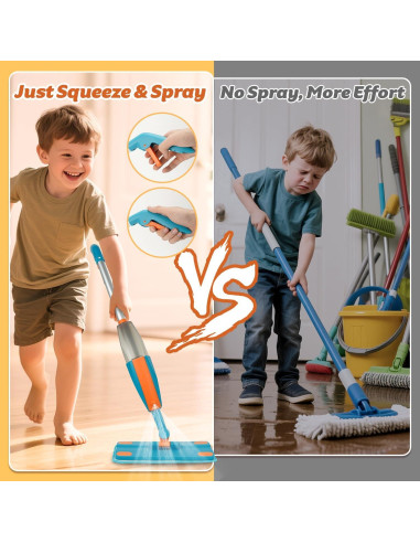 Mopa Spray para Niños BAYMI - Juguete de Limpieza 26x11x75cm