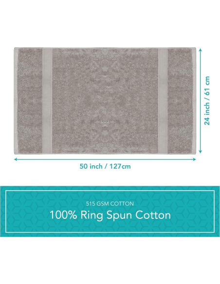 Juego de 6 Toallas de Baño Pleasant Home 100% Algodón Gris Juego de 6 Toallas de Baño Pleasant Home 100% Algodón Gris