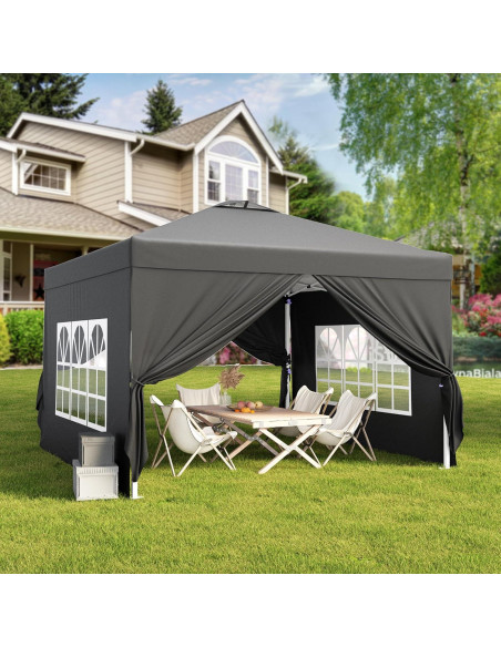 Carpa Plegable Bealife 3x3m con Paredes Removibles - Negro Carpa Plegable Bealife 3x3m con Paredes Removibles - Negro