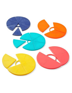 Círculos de Fracciones Hand2mind - Juego de 5 Manipulativos