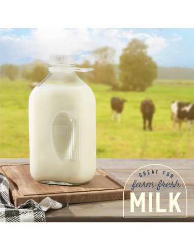 Botellas de Vidrio para Leche Kitchentoolz 1.81 kg - Paquete de 2