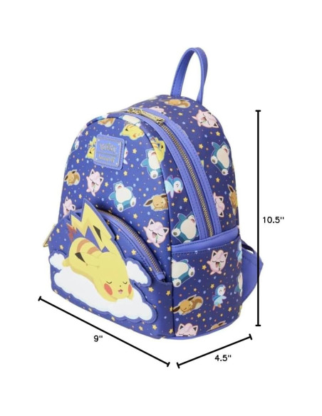 Mochila Mini Loungefly Pikachu Durmiendo 3.28L Mochila Mini Loungefly Pikachu Durmiendo 3.28L