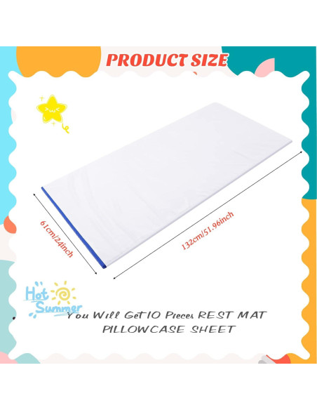 Sábanas para Colchoneta de Siesta Lounsweer 10 Pcs 132x61 cm Sábanas para Colchoneta de Siesta Lounsweer 10 Pcs 132x61 cm