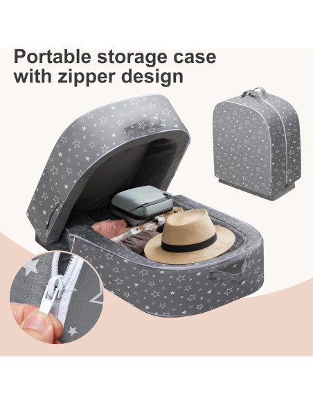 Cama de viaje plegable REAWUL para niños, 58.4x22.9cm, Gris Cama de viaje plegable REAWUL para niños, 58.4x22.9cm, Gris