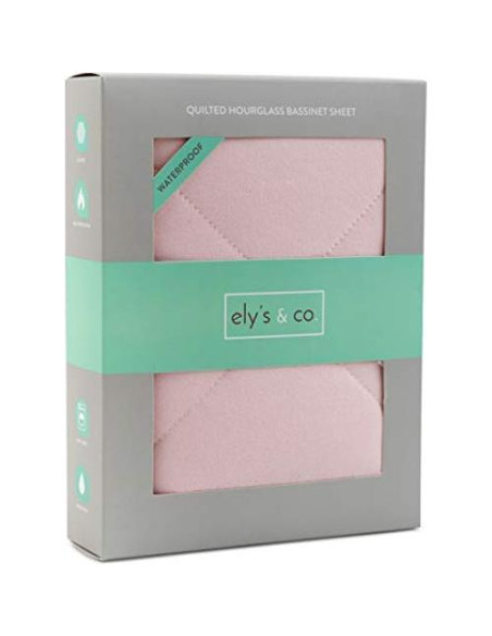 Sábana de Cuna Rosa Ely's & Co. 100% Algodón Jersey Impermeable Sábana de Cuna Rosa Ely's & Co. 100% Algodón Jersey Impermeable
