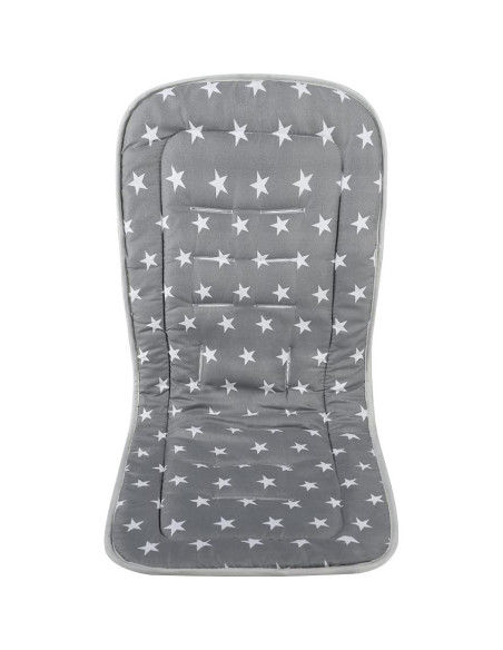 Forro de Asiento Universal para Cochecito Bebé Algodón Gris Forro de Asiento Universal para Cochecito Bebé Algodón Gris