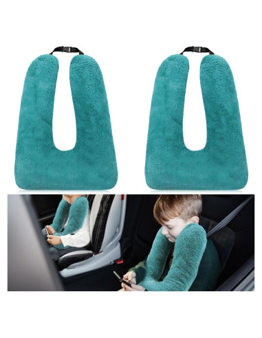 Almohadas de Viaje Hoteam 2 Pcs Turquesa Soporte Cuello