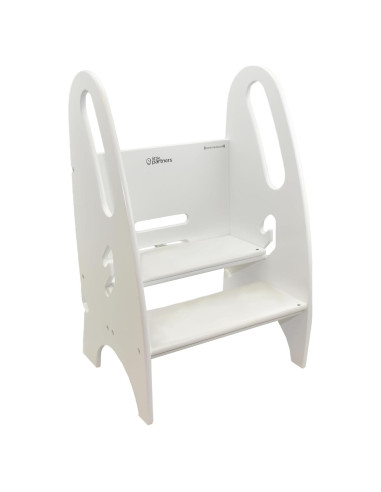 Escalera Creciente 3 en 1 Little Partners - Taburete Ajustable Blanco