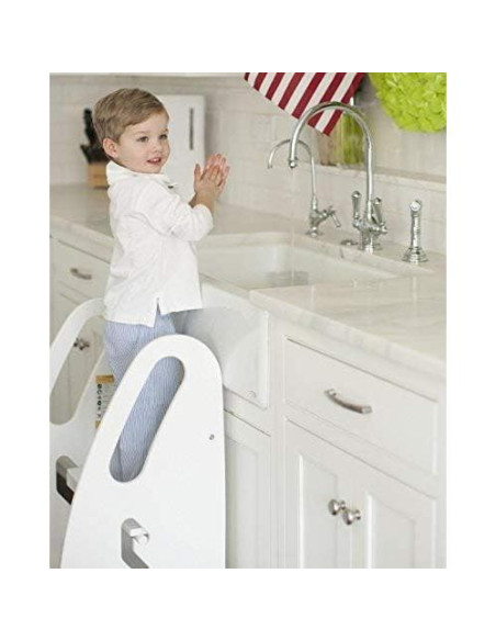 Escalera Creciente 3 en 1 Little Partners - Taburete Ajustable Blanco Escalera Creciente 3 en 1 Little Partners - Taburete Ajustable Blanco
