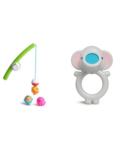 Set de Juguetes de Baño Munchkin - Pesca Magnética y Burbujeador Elefante
