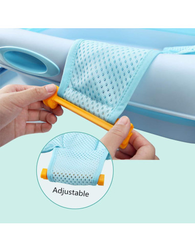 Asiento de Baño para Bebés YiBTS4 - Malla Antideslizante Azul