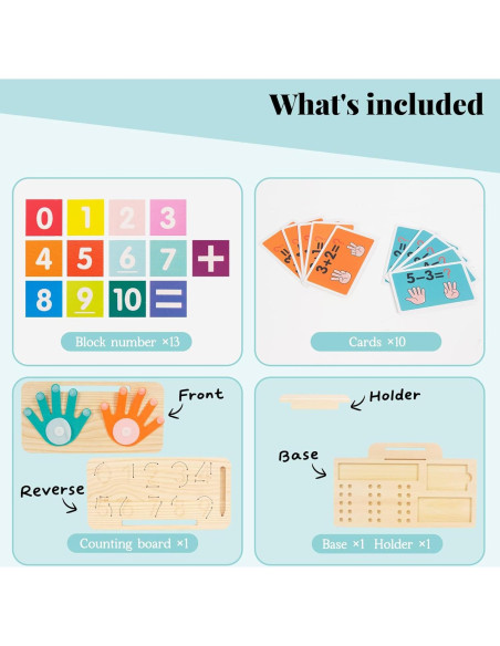 Juguete de Aprendizaje Montessori WOODENFUN 2-8 Años Matemáticas Juguete de Aprendizaje Montessori WOODENFUN 2-8 Años Matemáticas